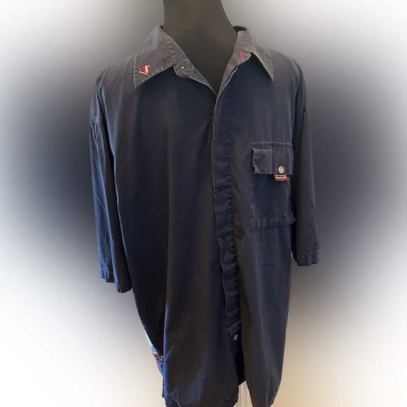 50%off w♥️ Grunge Akademiks Y2k Military Button Up Shirt Vintage thrashed flaws - Picture 2 of 10